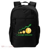 I Accept Bitcoin Graph Logo Backpack thumb 0