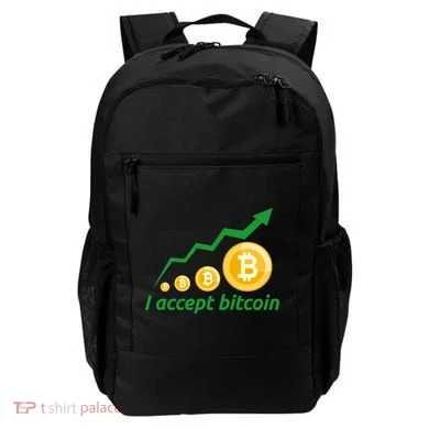 I Accept Bitcoin Graph Logo Backpack