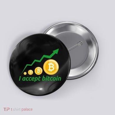 I Accept Bitcoin Graph Logo Button