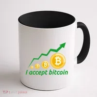 I Accept Bitcoin Graph Logo Coffee Mug thumb 1