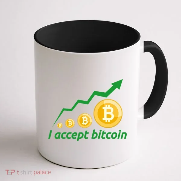 I Accept Bitcoin Graph Logo Coffee Mug