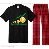 I Accept Bitcoin Graph Logo Pajama Set thumb 0