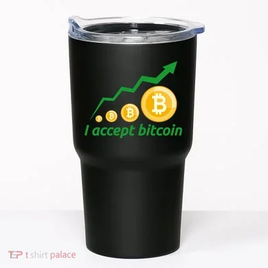 I Accept Bitcoin Graph Logo Tumbler
