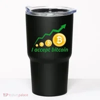 I Accept Bitcoin Graph Logo Tumbler thumb 0