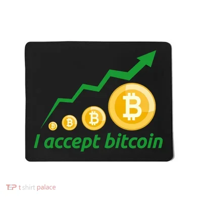 I Accept Bitcoin Graph Logo Mousepad