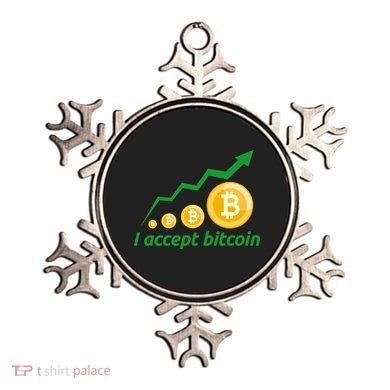 I Accept Bitcoin Graph Logo Ornament