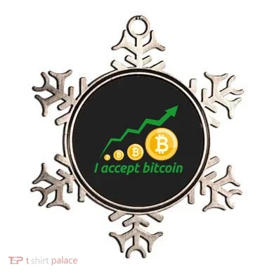 I Accept Bitcoin Graph Logo Ornament