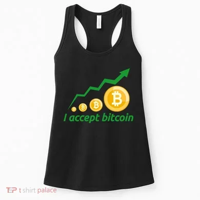 I Accept Bitcoin Graph Logo Women's Tank Top