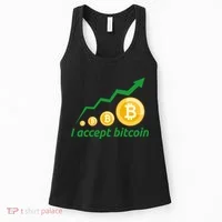 I Accept Bitcoin Graph Logo Women's Tank Top thumb 0
