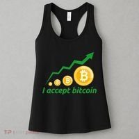I Accept Bitcoin Graph Logo Women's Tank Top thumb 3