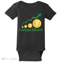 I Accept Bitcoin Graph Logo Baby Bodysuit thumb 0