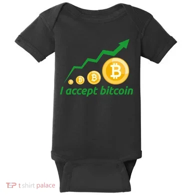 I Accept Bitcoin Graph Logo Baby Bodysuit