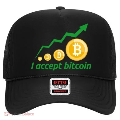 I Accept Bitcoin Graph Logo Hat