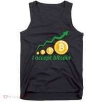 I Accept Bitcoin Graph Logo Tank Top thumb 0