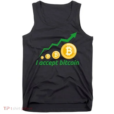 I Accept Bitcoin Graph Logo Tank Top