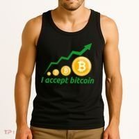 I Accept Bitcoin Graph Logo Tank Top thumb 3