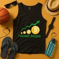 I Accept Bitcoin Graph Logo Tank Top thumb 4