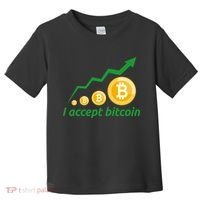 I Accept Bitcoin Graph Logo Toddler T-Shirt thumb 0