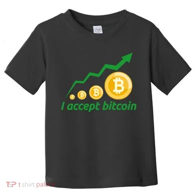 I Accept Bitcoin Graph Logo Toddler T-Shirt