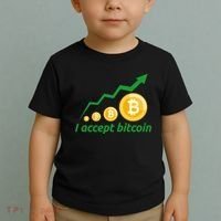I Accept Bitcoin Graph Logo Toddler T-Shirt thumb 2