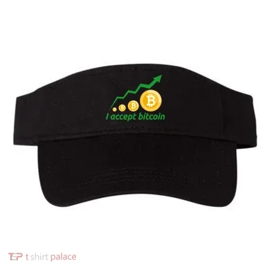 I Accept Bitcoin Graph Logo Visor