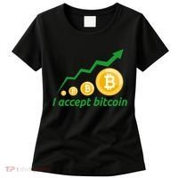 I Accept Bitcoin Graph Logo Women's T-Shirt thumb 0