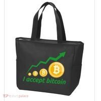 I Accept Bitcoin Graph Logo Tote Bag thumb 3