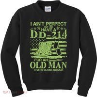 I Ain't Perfect But I Do Have A DD-214 Old Man Kids Sweatshirt thumb 0