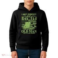 I Ain't Perfect But I Do Have A DD-214 Old Man Kids Hoodie thumb 4
