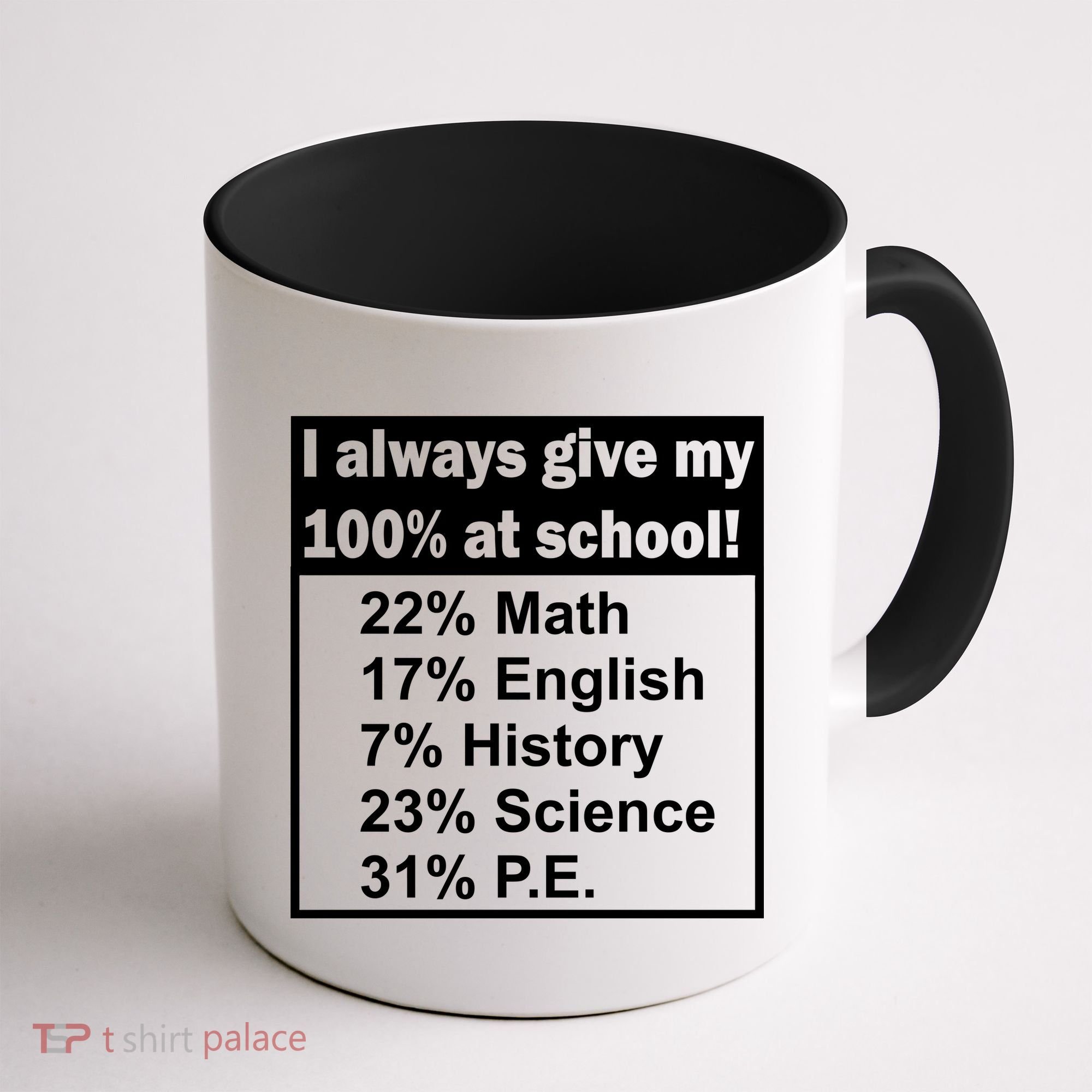 I Always Give My 100 Percent At School Coffee Mug