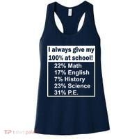 I Always Give My 100 Percent At School Women's Tank Top thumb 0