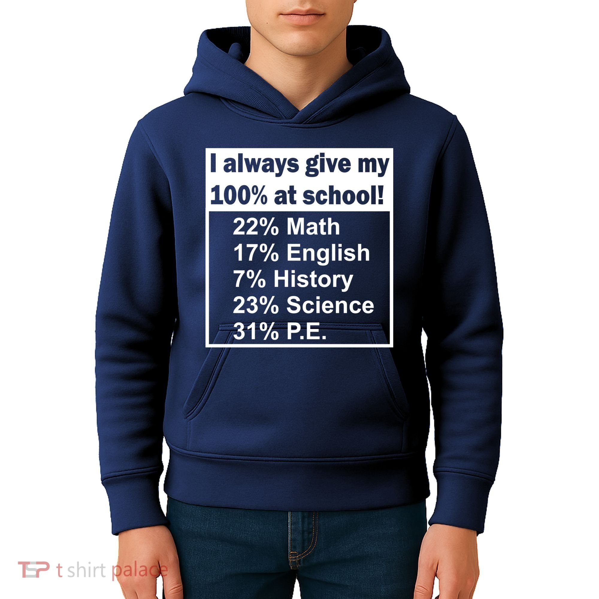 I Always Give My 100 Percent At School Kids Hoodie