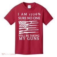 I Am 1776 Sure No One Is Taking My Guns Kids T-Shirt thumb 0