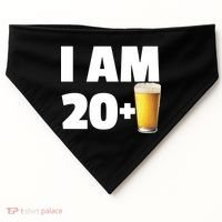 I Am 20 Plus Beer 21st Birthday USA-Made Doggie Bandana thumb 0
