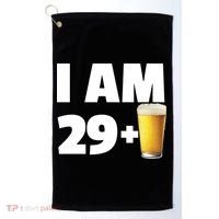 I Am 29 Plus Beer 30th Birthday Golf Towel thumb 0