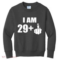 I Am 30 Middle Finger Kids Sweatshirt thumb 0