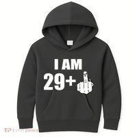 I Am 30 Middle Finger Kids Hoodie thumb 0
