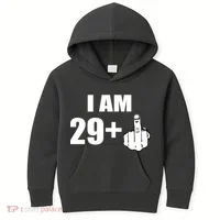 I Am 30 Middle Finger Kids Hoodie thumb 0