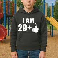 I Am 30 Middle Finger Kids Hoodie thumb 2