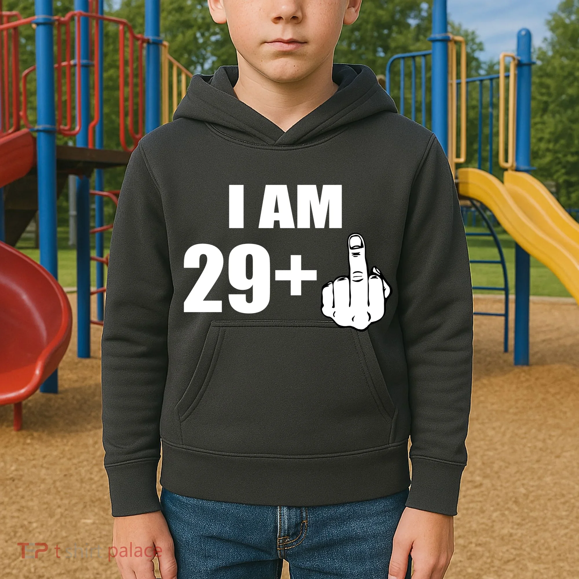 I Am 30 Middle Finger Kids Hoodie