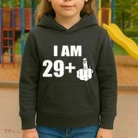 I Am 30 Middle Finger Kids Hoodie thumb 3