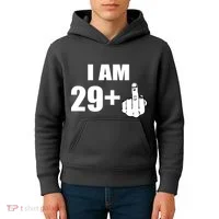 I Am 30 Middle Finger Kids Hoodie thumb 4
