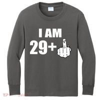 I Am 30 Middle Finger Kids Long Sleeve Shirt thumb 0