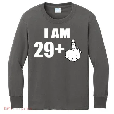 I Am 30 Middle Finger Kids Long Sleeve Shirt