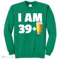 I Am 39 Plus Beer 40th Birthday Sweatshirt thumb 0