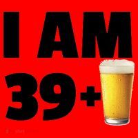 I Am 39 Plus Beer 40th Birthday Santa Hat thumb 1