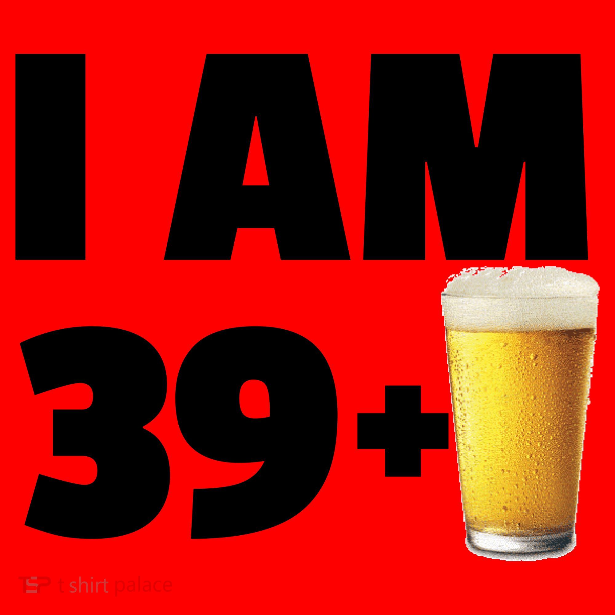 I Am 39 Plus Beer 40th Birthday Santa Hat