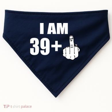 I Am 40 Middle Finger USA-Made Doggie Bandana