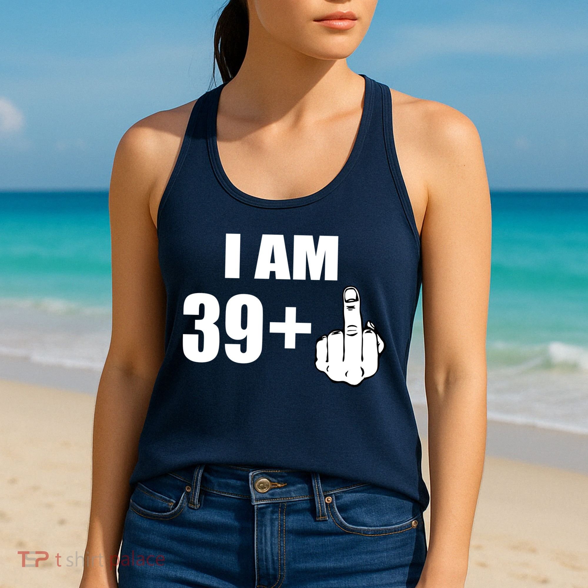 I Am 40 Middle Finger Women's Tank Top