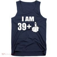 I Am 40 Middle Finger Tank Top thumb 0
